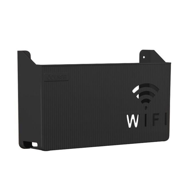 Wall-Mounted Wireless Wifi Router Shelf ABS Plastic Storage Box Cable Power Bracket Organizer Box