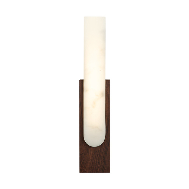Luxury Elegant Natural Stone Lamp Spanish Alabaster Led Sconce Light for Living Room Bedroom Alabaster Walnut Wall Lamp