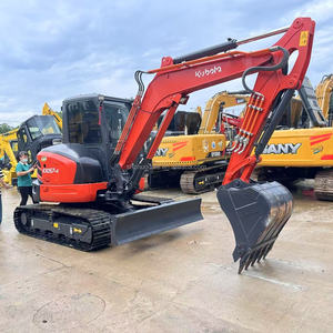 Mini-excavatrice d'occasion japonaise d'origine 5 tonnes KX057 KX057-4 avec bras à oscillation zéro, certifiée EPA CE - Product Image 4