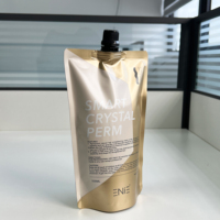 Emballage personnalisé doré biodégradable pour shampooing en aluminium Stand up Spout Pouch Bag 500ML