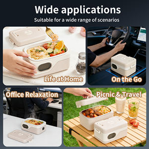 Boîte à lunch électrique 3 en 1 avec logo personnalisé pour voiture, <span class=keywords><strong>camion</strong></span>, bureau, chauffe-aliments portable, boîte à bento <span class=keywords><strong>chauffante</strong></span>, OEM accepté - Product Image 4