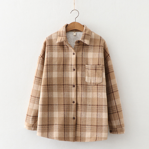 Veste <span class=keywords><strong>à</strong></span> <span class=keywords><strong>carreaux</strong></span> en flanelle épaisse, manches longues, boutons, personnalisé, doublure polaire Sherpa, <span class=keywords><strong>chemise</strong></span> <span class=keywords><strong>à</strong></span> <span class=keywords><strong>carreaux</strong></span> pour femmes - Product Image 4