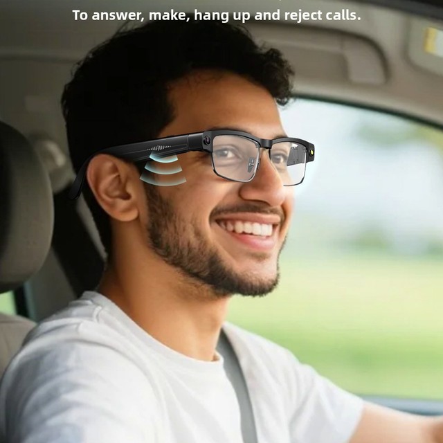 L802 Smart Glasses 1200P HD Dual-mic Noise Reduction AI Object Recognition /WiFi Real-time Smart