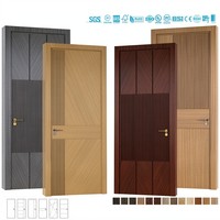 Porte de chambre BASEN de style européen moderne, en polymère imperméable et bois massif, ouverture coulissante, surface finie, garantie 1 an, villa