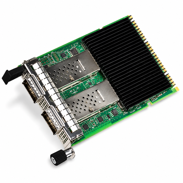 Dual Port 10/25/40GbE SFP+ SFP28 Network Adapter PCIe X16 Fiber Optical Card with Heatsink for Server Data Center Storage