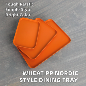<span class=keywords><strong>Bandeja</strong></span> <span class=keywords><strong>Rectangular</strong></span> de Plástico con Diseño de Trigo, Estilo Nórdico, Minimalista, para Frutas, Ideal para Hoteles, Fiestas y Uso Comercial - Product Image 2