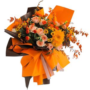 Solid <b>Color</b> Waterproof Florist Bouquet Packaging Use for Sports Event Gifts - Product Image 4