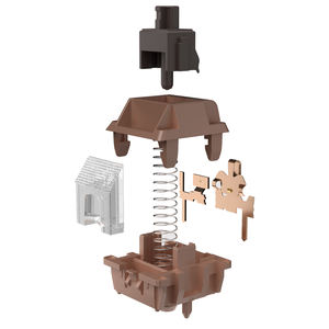 Interruttori Tattili DUROCK Mocha 2025 Full POK Switch 62g Molla Lunga <span class=keywords><strong>Chocolate</strong></span> T1 Thocky Keyswitch MX per Tastiere Meccaniche - Product Image 6