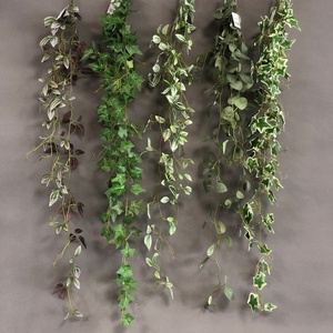 LO-1330 Prix d'usine en gros OEM Guirlande artificielle d'eucalyptus suspendue, fausse verdure de type Silver Dollar pour la décoration de jardins verticaux - Product Image 3