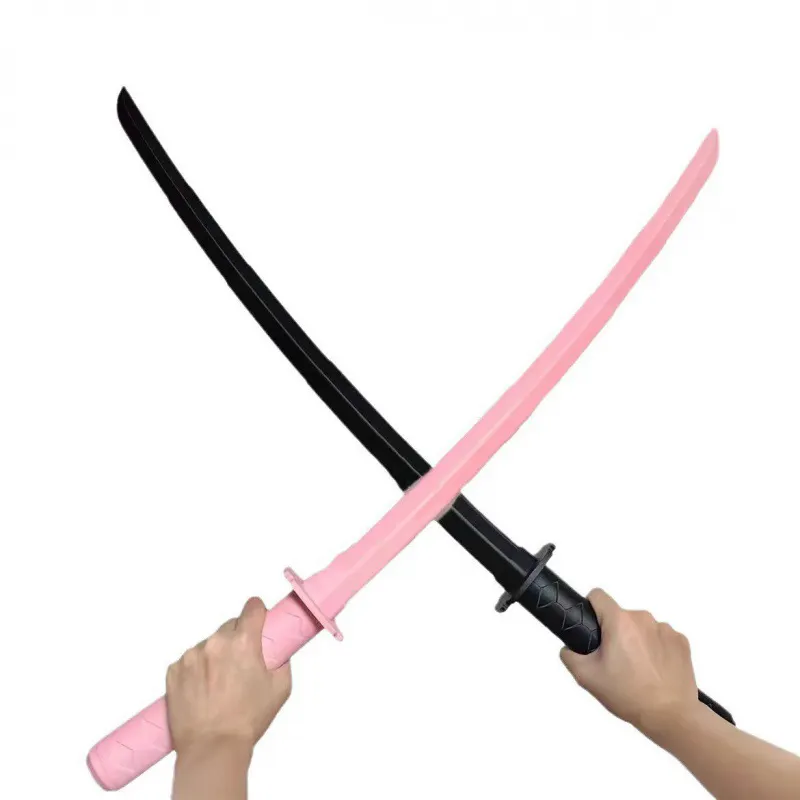 Popular Kids Cosplay Props 3d Printing Gravity Retractable Samurai Knife Katana Sword Plastic Toy