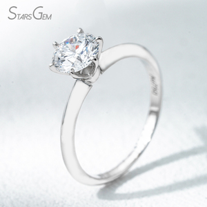 Anello di Fidanzamento in Oro Massiccio 18k con Diamante Sintetico CVD HPHT Certificato IGI da 1 Carato, Gioiello per Donne - Product Image 5