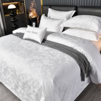 Ensemble de literie en coton jacquard de qualité hôtelière 4 pièces Collection de draps de luxe embossés
