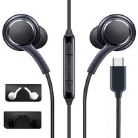 Earphone Wired In-Ear AKG Tipe-C Grosir, Kontrol Volume Mic, Tahan Air IPX-4, Kabel Nilon TPE Kepang 1m, Kompatibel Note10/S20/S22