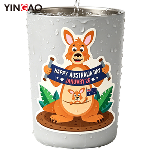 Autocollants personnalisés en vinyle découpé imperméables motif kangourou et <span class=keywords><strong>koala</strong></span> mignons pour ordinateur portable, téléphone, bouteille d'eau, journal et décoration - Product Image 4