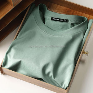 Camiseta personalizada de alta calidad para hombre, camiseta suave de algodón mercerizado, venta al por mayor, bajo Moq, proveedor Chino de Guangzhou - Product Image 1