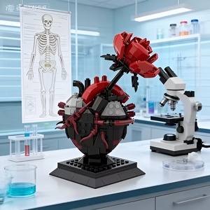 Set <span class=keywords><strong>de</strong></span> Bloques <span class=keywords><strong>de</strong></span> Construcción Corazón <span class=keywords><strong>de</strong></span> Reactor, Modelo Romántico <span class=keywords><strong>de</strong></span> ABS para Armar, Regalo Ideal para el Día <span class=keywords><strong>de</strong></span> San Valentín - Product Image 3