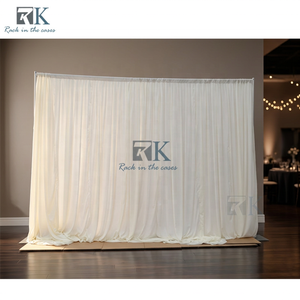 White Pipe Drape <b>Stand</b> Banquet Hall <b>Backdrop</b> Pipe Wedding Stage Decors - Product Image 2