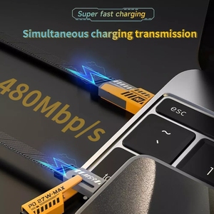 Cable de datos de carga rápida de Metal convertible 4 en 1, Cable de carga múltiple trenzado <span class=keywords><strong>USB</strong></span> <span class=keywords><strong>A</strong></span> tipo C PD 27W 65W para Samsung iPhone 15 - Product Image 5