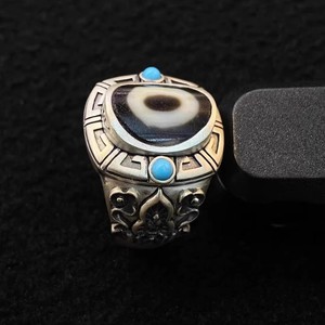 <span class=keywords><strong>Anillo</strong></span> de Cuentas Tibetanas de Estilo Tradicional Antiguo con Buena Apariencia y Recubrimiento de Pulpa Exquisito, Hidratante y Abierto - Product Image 2