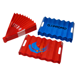 Bannière promotionnelle publicitaire personnalisée en papier double face avec slogan de cheering, <span class=keywords><strong>Claquette</strong></span> en papier pliable - Product Image 2