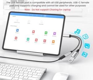 USB C OTG USB C Splitter Với 18W Pd Sạc Nylon Bện Cabletolink - Product Image 4