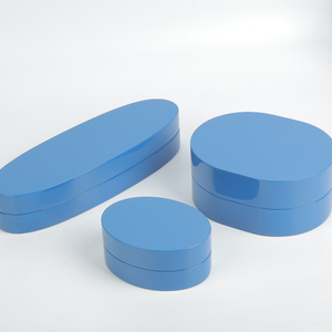 Boîte à bijoux en bois faite à la main DS, en velours, MDF, coton, moderne, élégante, pour accessoires précieux, porte-bagues, en daim, en carton - Product Image 2