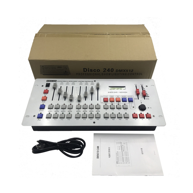Brightron DJ Light Console 192 240 384 DMX 512 Controller Manual Switch Touch On/Off LCD Display 3-Year Warranty 128K Storage