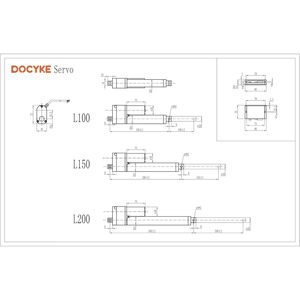 Docyke <b>Linear</b> Servo <b>Actuator</b> 100 150 200 Mm Stroke For Diy Robot Arduino Pcb Remote Control - Product Image 4