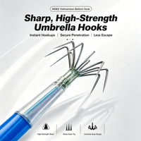 Moke Fishing – Leurre artificiel dur pour la pêche en mer, crevettes et calmars, lumineux UV, tube gonflable, pour eau salée