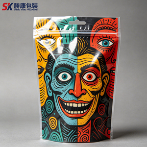 Custom Printed Security Zipper Plastic Packaging sealed Gummy Candy Edible Matte Holographic Die-cutting 3.5g Anti Odor Mylar - Product Image 1