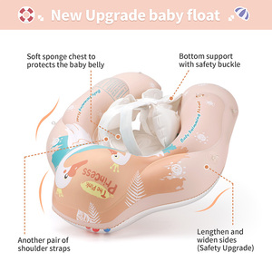 Gran oferta Swimbobo, infaltes para bebés, anillos rosas cómodos para nadar, entrenador de cintura inflable para niños, anillo de natación flotante para bebés con dosel - Product Image 5