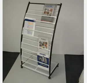 Retail Book Store newspaper display stand magazine brochure holder stand catalogue shelf