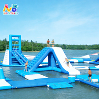 Castillo Inflable de PVC Grande y Personalizable para Deportes, Nuevo Diseño de Parque Acuático Flotante para Entretenimiento Comercial en Mar o Lago