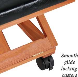 SenGong-reposapiés de <span class=keywords><strong>madera</strong></span> plegable, <span class=keywords><strong>taburete</strong></span> de pie elevado debajo del escritorio, reposapiés de altura ajustable - Product Image 5