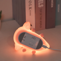 Veilleuse LED portable rechargeable USB en silicone, forme Axolotl, 7 couleurs, intensité réglable, pour chambre d'enfant et bébé