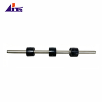 CA05805-C400-33 Fujitsu Arbre de transport en acier inoxydable avec trois rouleaux d'alimentation en caoutchouc noir, pièces de rechange pour distributeur automatique de billets