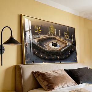 Pintura de Paisaje Arquitectónico Islámico Personalizada de Fábrica, Pintura de Porcelana de Cristal para Decoración del Hogar, Sala de Estar, Hotel, Arte de Pared LED - Product Image 6