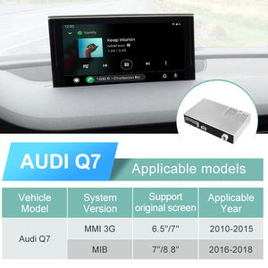 Module sans fil CarPlay Android Auto HFmidia pour Audi Q7 MMI3G 2010-2015 MIB 2016-2018, mise à niveau de l'écran OEM, boîte d'interface de rétrofit - Product Image 2
