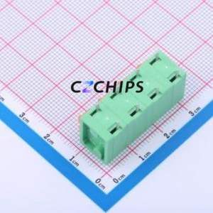 DB142V-7.62-4P-GN Spring Terminal Block Through hole Component (THT),P=7.62mm Connector 1x4P 7.62mm Green 4P - Product Image 2