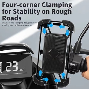 Support de téléphone pour vélo, fixation sur guidon, déverrouillage à une touche, pour la conduite, en plastique - Product Image 2