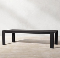 Ensemble de salle à manger d'extérieur moderne et luxueux en aluminium et bois pour patio et jardin