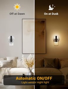 Luces Nocturnas Acrílicas LOHAS, <span class=keywords><strong>Luz</strong></span> Nocturna LED Blanca Cálida con Sensor de Oscuridad, Regulable, para Dormitorio y Pasillo - Product Image 2
