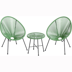 Vente en gros d'usine de meubles de jardin d'extérieur en rotin et osier PE Ensemble <span class=keywords><strong>table</strong></span> et chaises de <span class=keywords><strong>balcon</strong></span> à montage facile <span class=keywords><strong>pour</strong></span> salon ou hôtel - Product Image 1
