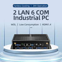 Mini PC industriel sans ventilateur Intel Core I5 I7 DDR3 MSATA 2 2.5G Ethernet 6 RS232 COM Micro ordinateur Linux intégré en aluminium