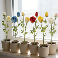 Promotion : Fleur de lotus artificielle, plantes artificielles réalistes et durables pour Pâques, la remise des diplômes, la décoration de la maison, la Saint-Valentin, le jardin