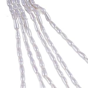 Perlas Sueltas de Bambú Natural de Agua Dulce Blancas de 6-8 mm, Accesorios para Collares, Joyería Semiterminada para Venta al por Mayor - Product Image 5