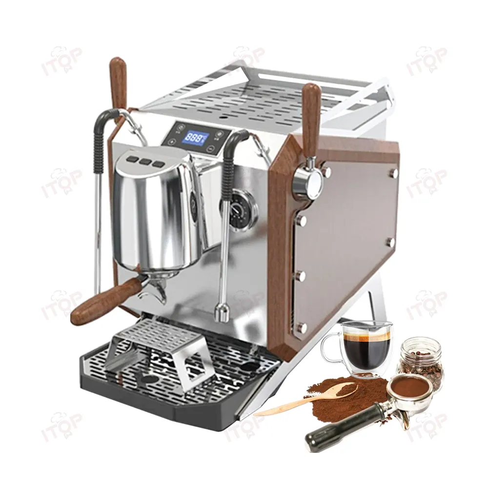 새로운 9 바 스테인레스 스틸 1 그룹 비즈니스 전문 에스프레소 커피 머신