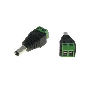 1 Pin DC 5.5*2.1/5.5*2.5 Power Electric <b>Plug</b> Line Column <b>12V</b> Male and Female Butt Green Conversion Wire Connector - Product Image 3