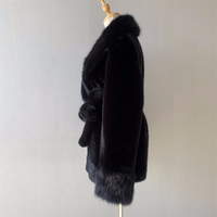Jxwatcher Manteau en fausse fourrure élégante, imitation fourrure, épaisse et moelleuse, fausse fourrure de vison, manteau d'hiver pour femmes, fausse fourrure