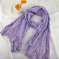 Printemps été doux mince couleur unie plissé foulard Wrap 180*90CM Polyester foulards musulman dames froissé plissé châle Hijab